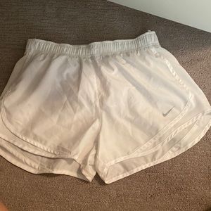 white nike shorts